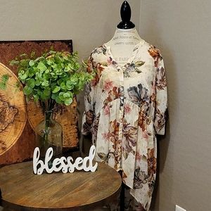 Torrid high/low blouse/dress Sz 1/Plus size 1XL